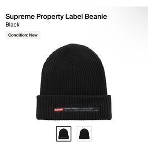 Supreme Property Label Beanie “Black”
